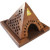 Porte encens pyramide bois pour cône motif bouddha -  Portes encens