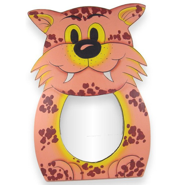 Miroir peint à la main tigre -  Déco - cadeaux