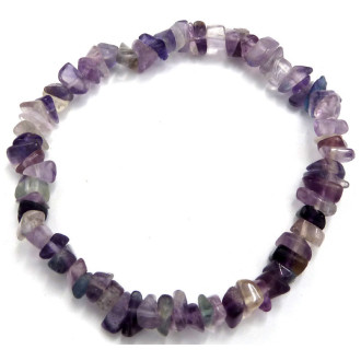 Bracelet fluorite multicolore chips -  Pierres Lithothérapie