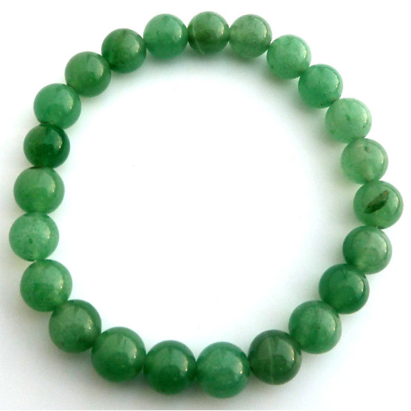 Bracelet aventurine verte en perles de 8mm -  Pierres Lithothérapie