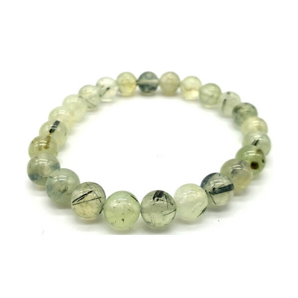 Bracelet Prehnite perles 8mm -  Pierres Lithothérapie