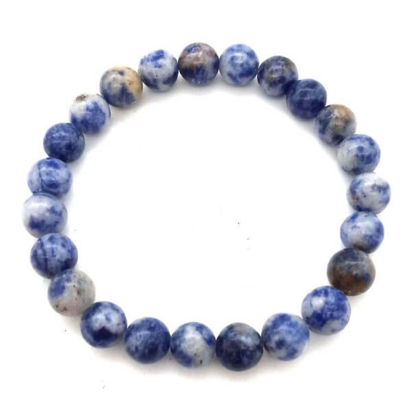 Bracelet Sodalite perles 8mm -  Pierres Lithothérapie