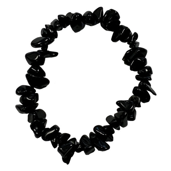 Bracelet obsidienne noire chips -  Pierres Lithothérapie