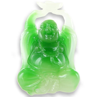 Statuette de bouddha assis pierre façon jade -  Déco - cadeaux