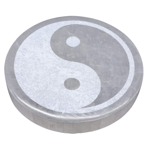 Plaque de sélénite Ying Yang 10 cm