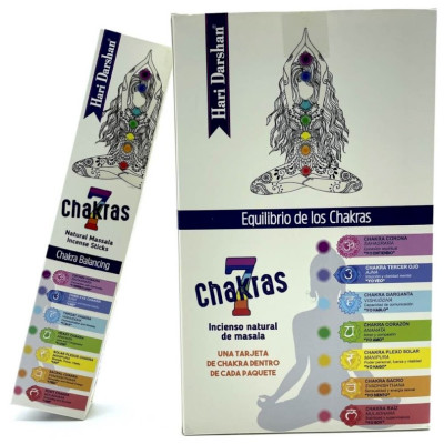 Encens Bâtons Tribal Soul 7 chakras (blanc) 15 gr