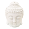 Brûle huile en céramique blanche tête de bouddha 14 cm